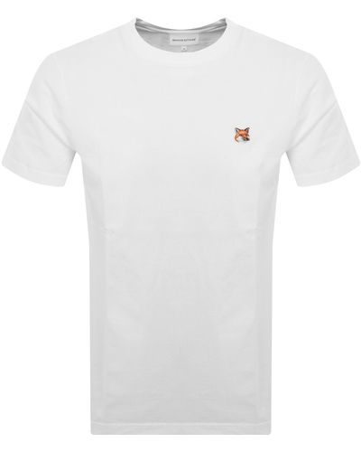 Maison Kitsuné Fox Head Patch T Shirt - White