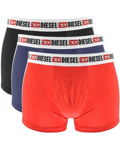 DIESEL Underwear Damien 3 Pack Boxer Shorts - Red