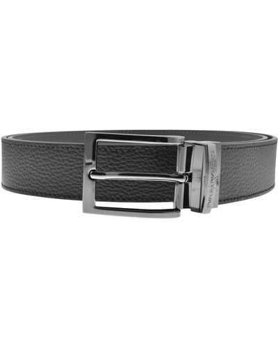 Armani Emporio Reversible Leather Belt - Black