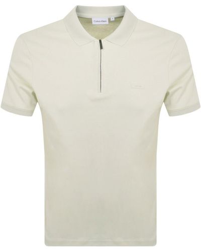 Calvin Klein Welt Polo T Shirt - Natural