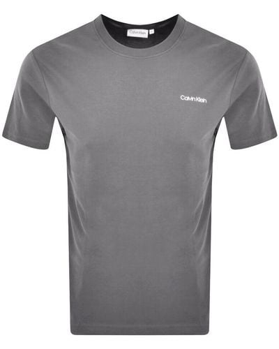 Calvin Klein Interlock T Shirt - Gray