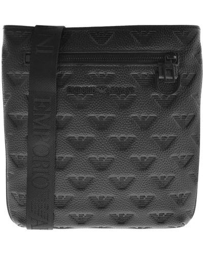 Armani Emporio Logo Shoulder Bag - Black