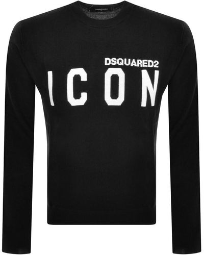 DSquared² Logo Knit Sweater - Black