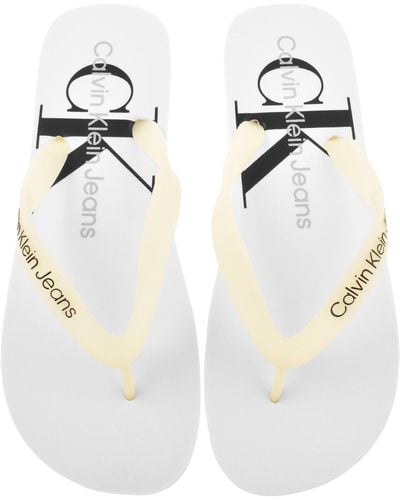 Calvin Klein Jeans Beach Flip Flops - White