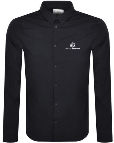 Armani Exchange Long Sleeve Shirt - Blue