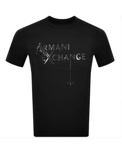 Armani Exchange Logo T Shirt - Black
