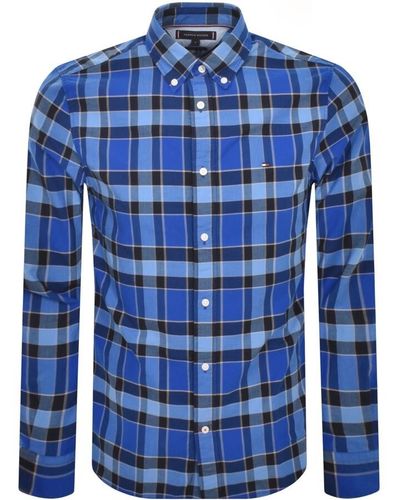 Tommy Hilfiger Check Long Sleeve Shirt - Blue