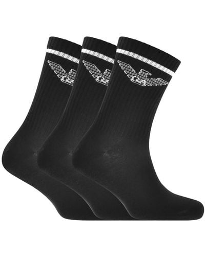 Armani Emporio Three Pack Socks - Black