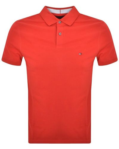 Tommy Hilfiger Regular Fit 1985 Polo T Shirt - Red