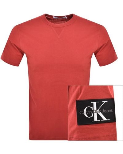 Calvin Klein Jeans Logo T Shirt - Red