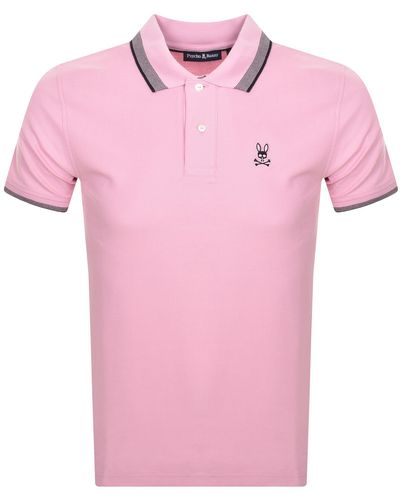 Psycho Bunny Queensbury Polo T Shirt - Pink