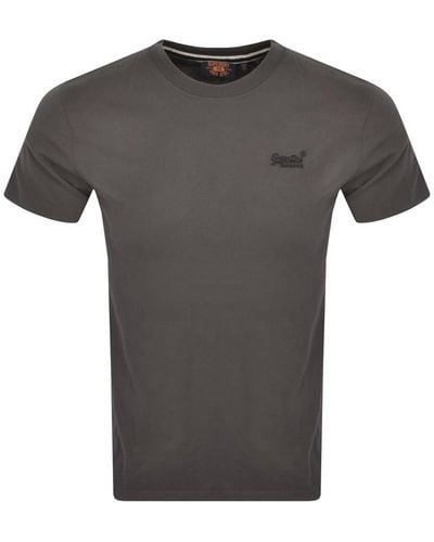 Superdry Essential Logo T Shirt - Gray