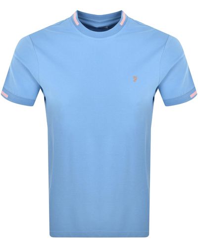 Farah Bedingfield Tipping T Shirt - Blue