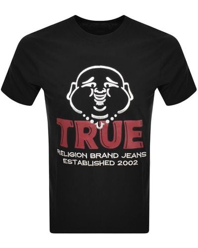 True Religion Buddha Face T Shirt - Black