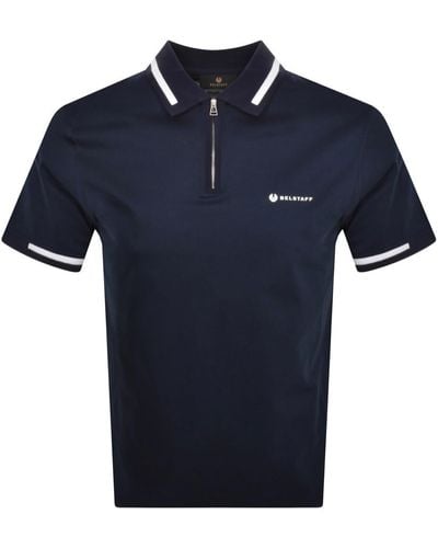 Belstaff Logo Polo T Shirt - Blue