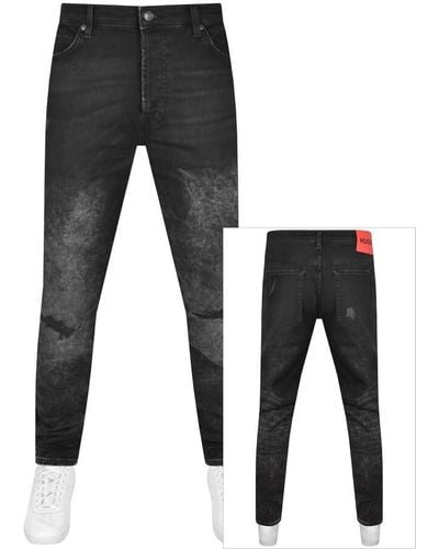 HUGO 634 Tapered Fit Jeans - Black