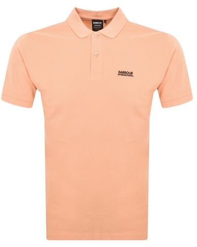 Barbour Tourer Polo T Shirt - Orange