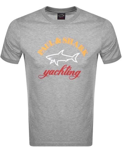 Paul & Shark Paul And Shark Logo T Shirt - Grey