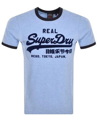 Superdry Vintage Tonal Vl T Shirt - Blue