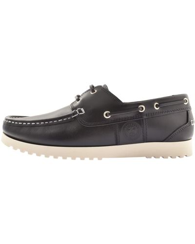 Barbour Leather Seeker Shoes - Black