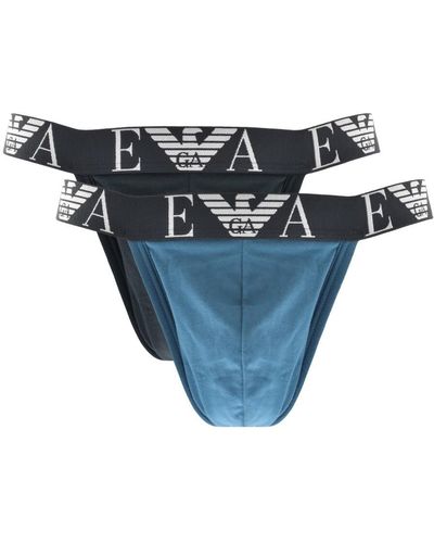 Armani Emporio Underwear 2 Pack Jockstraps Navy - Blue
