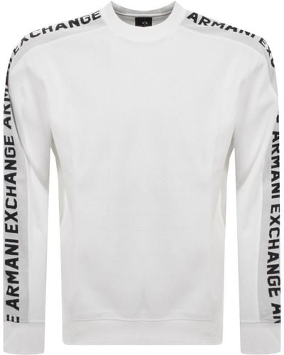 Armani Exchange Logo Tape Sweatshirt - White