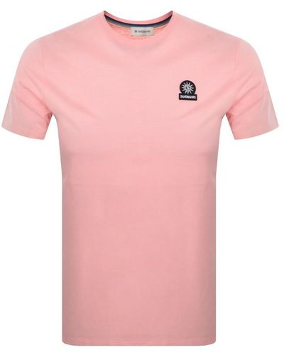 Sandbanks Badge Logo T Shirt - Pink