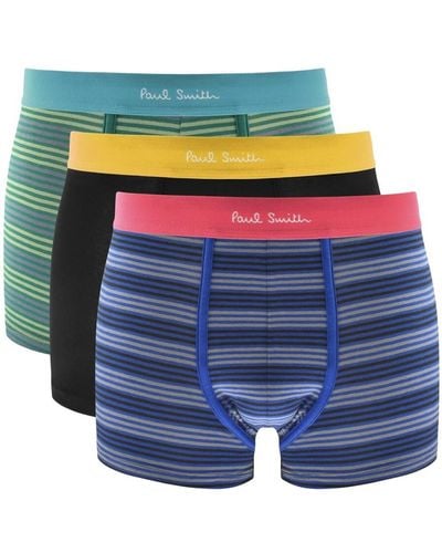 Paul Smith Three Pack Trunks Mix - Blue