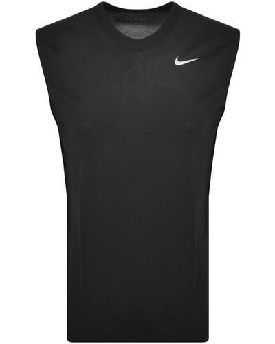 Nike Training Dri Fit Logo Vest T Shirt - Black