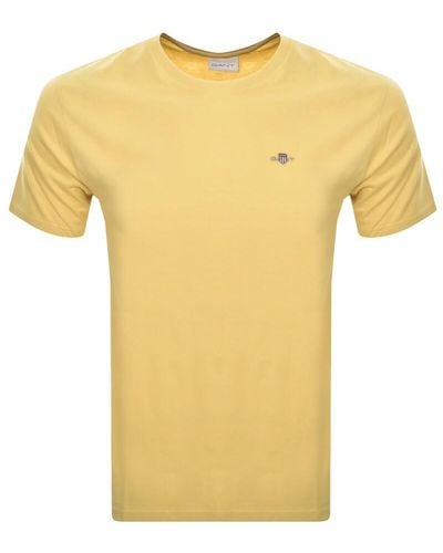 GANT Regular Shield T Shirt - Yellow
