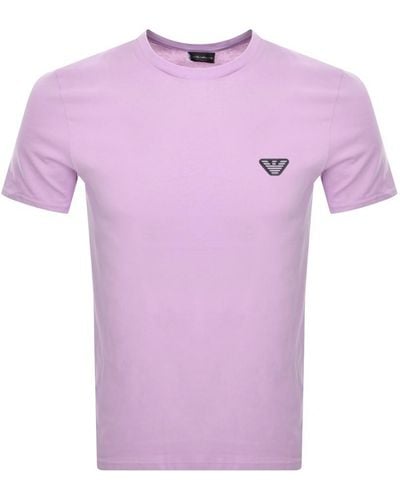 Armani Emporio Logo T Shirt - Purple