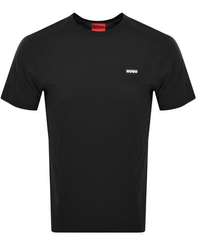 HUGO Oversized T Shirt With Logo - Black