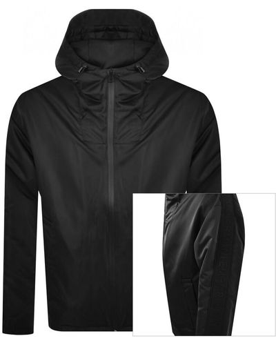 Armani Emporio Tape Hooded Jacket - Black