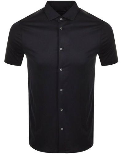 Armani Emporio Short Sleeved Shirt - Black