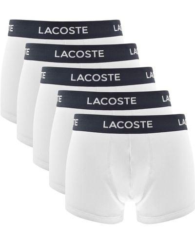 Lacoste Underwear 5 Pack Trunks - Blue