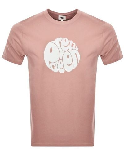 Pretty Green Gillespie Logo T Shirt - Pink