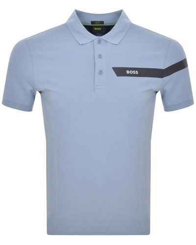 BOSS Boss Paule Polo T Shirt - Blue