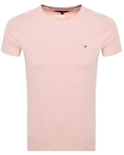 Tommy Hilfiger Stretch Slim Fit T Shirt - Pink