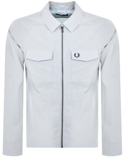 Fred Perry Zip Overshirt - Blue