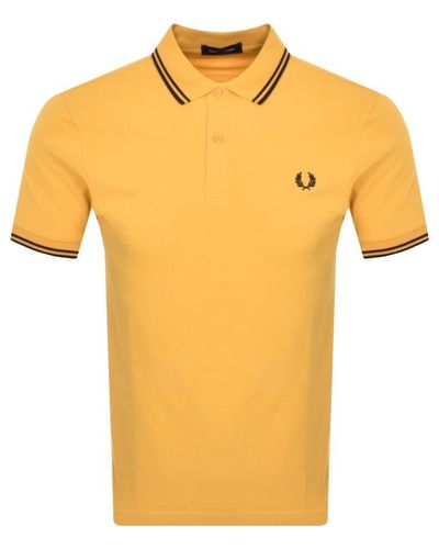 Fred Perry Twin Tipped Polo T Shirt - Orange