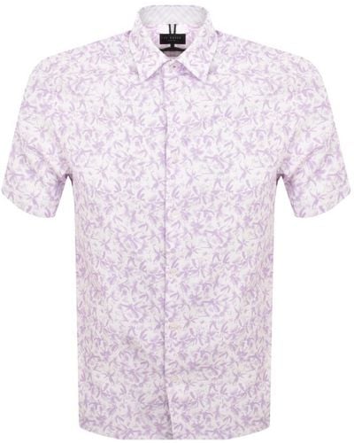 Ted Baker Tavaro Abstract Floral Shirt - Purple