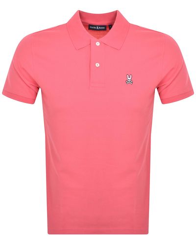 Psycho Bunny Classic Polo T Shirt - Pink
