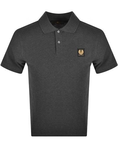 Belstaff Short Sleeve Polo T Shirt - Black