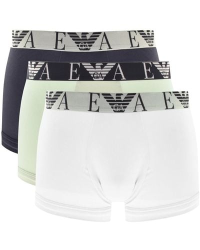 Armani Emporio Underwear Three Pack Trunks - White