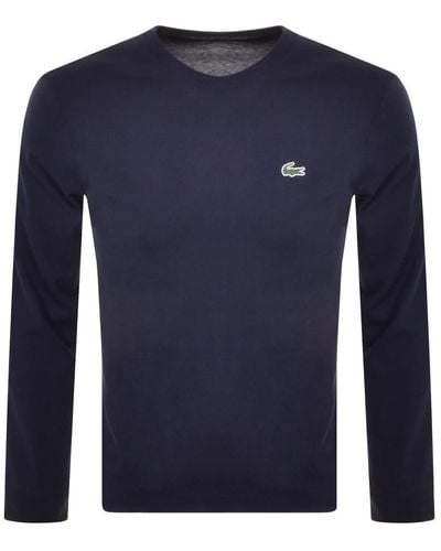 Lacoste Long Sleeved T Shirt - Blue