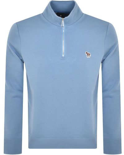 Paul Smith Half Zip Sweatshirt - Blue