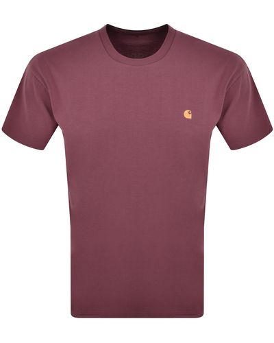 Carhartt Chase Short Sleeved T Shirt - Purple