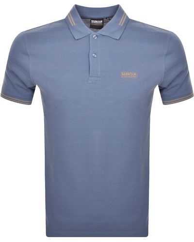 Barbour Tipped Polo T Shirt - Blue