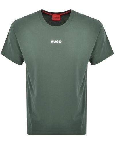 HUGO Loungewear Linked T Shirt - Green