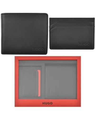 HUGO Wallet And Card Holder Gift Set - Grey